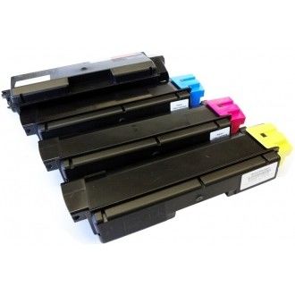 Kartrid Toner Kyocera TK580 Pengganti untuk Kyocera FS5105DN 5205DN Printer High Page Yield Hitam Cyan Magenta Kuning